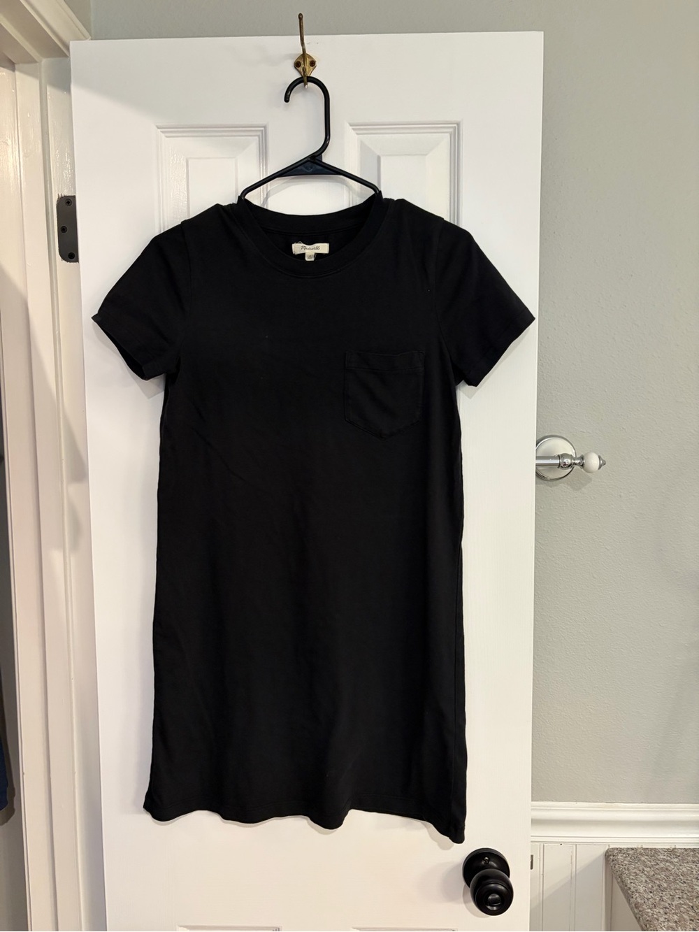 Madewell Black Cotton T Shirt Dress Small Casual Minimalist